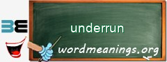 WordMeaning blackboard for underrun